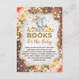 Tarjeta De Recepción Libros de calabaza para Elefantes de Caída Rusa pa