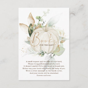 Tarjeta De Recepción Libros de calabaza verde de Eucalipto para bebés