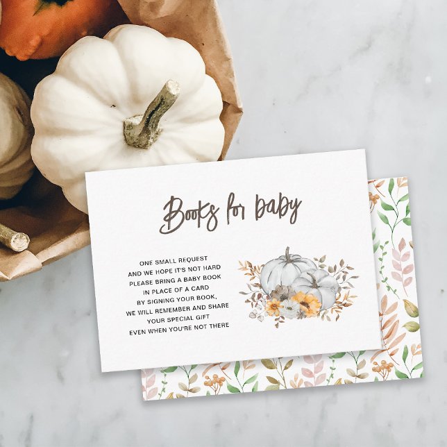 Tarjeta De Recepción Libros de calabazas otoñales para el bebé (Subido por el creador)