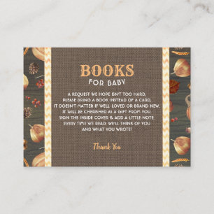 Tarjeta De Recepción Libros De Calabazas Rústicas naranjas Para Bebés