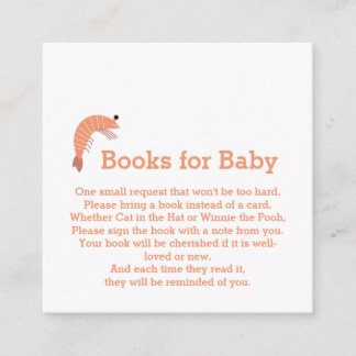 Tarjeta De Recepción Libros de camarón para bebé