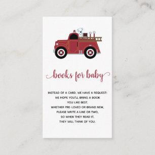 Tarjeta De Recepción Libros de camiones de bomberos de época para Baby