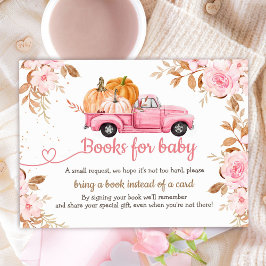 Tarjeta De Recepción Libros de camionetas rosadas de calabaza Baby Show