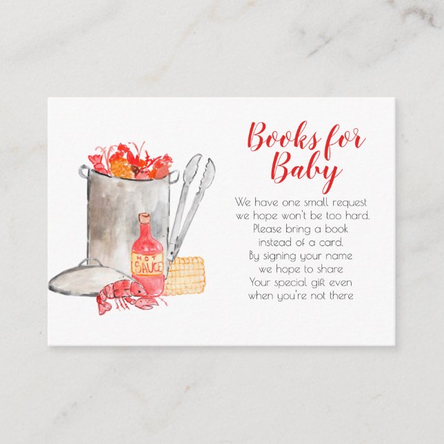 Tarjeta De Recepción Libros de cangrejo de verano para bebé (Anverso)