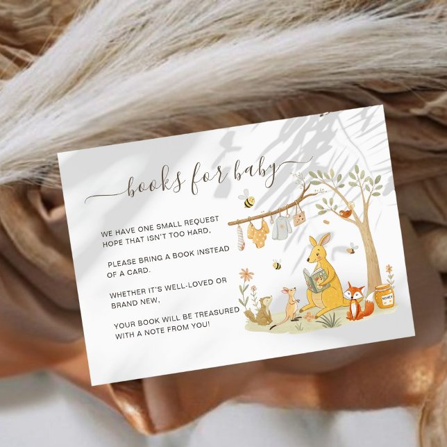 Tarjeta De Recepción Libros de canguro de Woodland para Baby Shower (Subido por el creador)