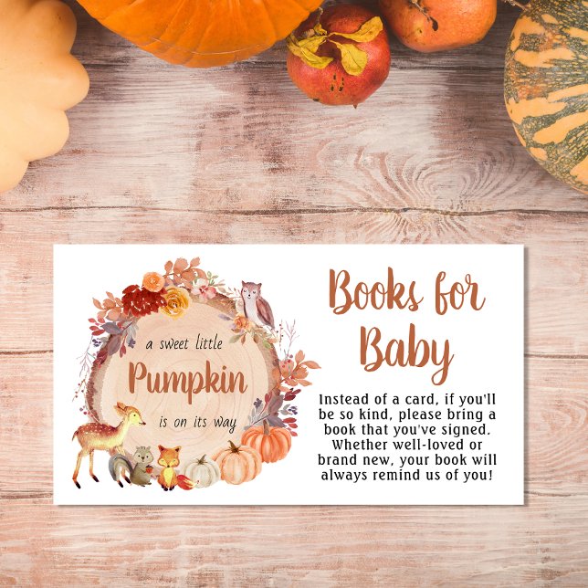 Tarjeta De Recepción Libros De Carpintería De Calabaza Para Baby Shower (Subido por el creador)