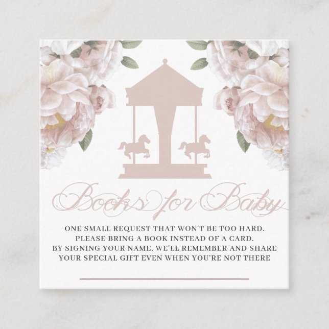 Tarjeta De Recepción Libros de carrusel para el bebé (Anverso)