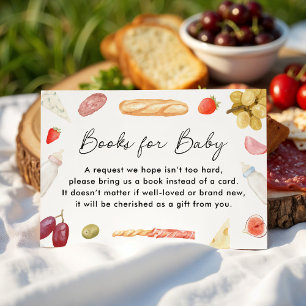 Tarjeta De Recepción Libros de charcutería para bebé de Tablas y Botell