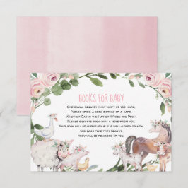 Tarjeta De Recepción Libros de chicas de corral de animales de granja p