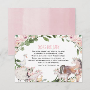 Tarjeta De Recepción Libros de chicas de corral de animales de granja p