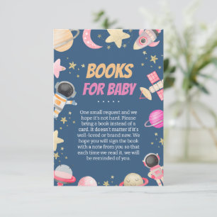 Tarjeta De Recepción Libros de Chicas espaciales para bebé