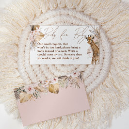 Tarjeta De Recepción Libros de Chicas florales tropicales de animales s