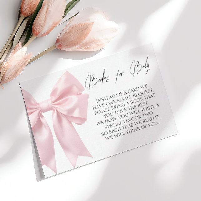 Tarjeta De Recepción Libros de cinta Rubor de moda para Baby Shower (Subido por el creador)