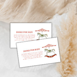 Tarjeta De Recepción Libros De Circus De Carrusas Vintage Para Baby Sho