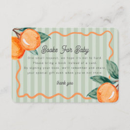 Tarjeta De Recepción Libros de Citrus Pastel Verde