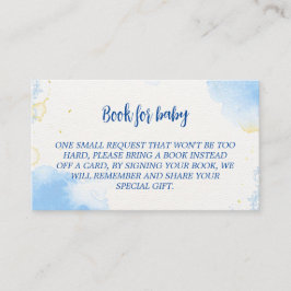 Tarjeta De Recepción Libros de color azul para la ducha de bebé