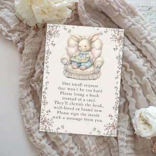 Tarjeta De Recepción Libros de conejito vintage para bebé