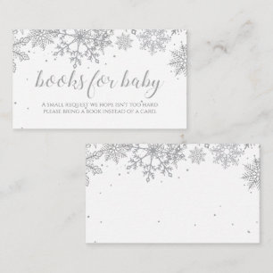 Tarjeta De Recepción Libros de copos de nieve de invierno para bebé
