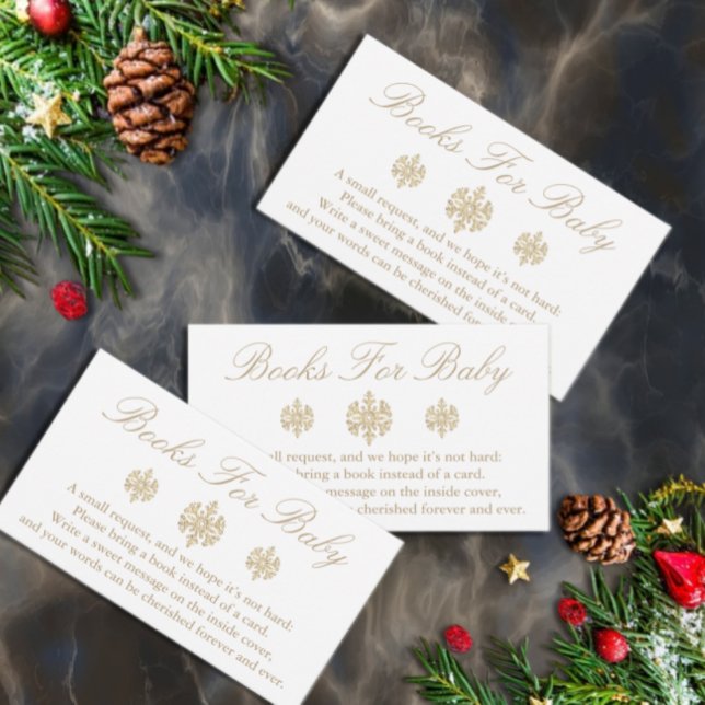 Tarjeta De Recepción Libros De Copos De Nieve De Oro Para Bebés (Subido por el creador)