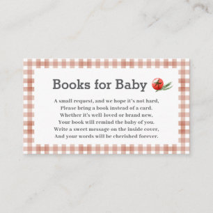 Tarjeta De Recepción Libros de cuadros para el baby shower del bebé