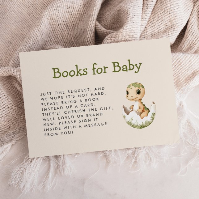 Tarjeta De Recepción Libros de Cumpleaños de Dinosaurio Adorable que Ro (Subido por el creador)