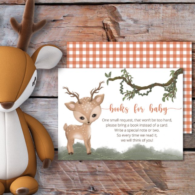 Tarjeta De Recepción Libros de Deer Woodland para boleto de bebé (Subido por el creador)