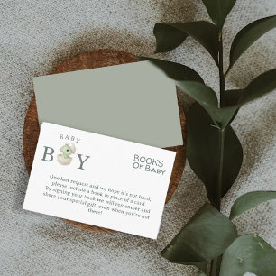 Tarjeta De Recepción Libros de dinosaurios lindos para el baño del bebé
