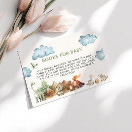 Tarjeta De Recepción Libros De Dinosaurios Para Bebés Baby Shower