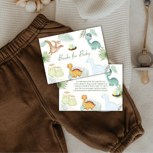 Tarjeta De Recepción Libros de dinosaurios volcánicos Boho Rawr para ba