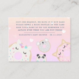 Tarjeta De Recepción libros de donas de animales para baby shower