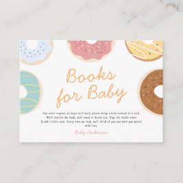 Tarjeta De Recepción Libros de Donut Sprinkle para Baby Shower