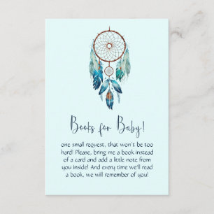 Tarjeta De Recepción Libros de Dreamcatcher en Magic Aquamarine para el