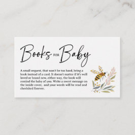 Tarjeta De Recepción Libros de ducha de bebé Boho Bee para bebé