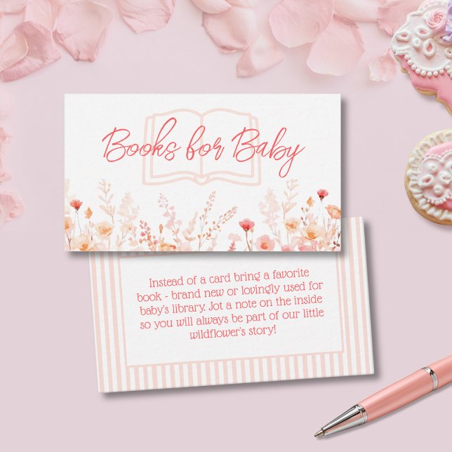 Tarjeta De Recepción Libros de ducha de bebé de flores silvestres bohem (Subido por el creador)
