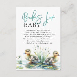 Tarjeta De Recepción Libros De Ducklings De Acuarela Para Bebé