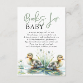 Tarjeta De Recepción Libros De Ducklings De Acuarela Para Bebé