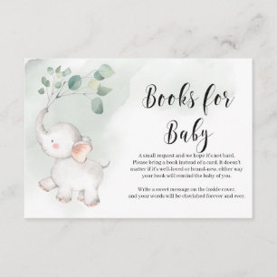Tarjeta De Recepción Libros de elefante de cacahuete para bebés