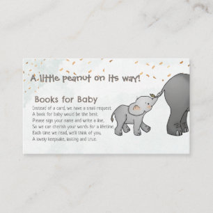 Tarjeta De Recepción Libros de Elefante Dibujado a Mano Pequeños Cacahu