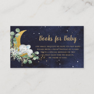 Tarjeta De Recepción Libros de elefantes bonitos para bebé en la luna v