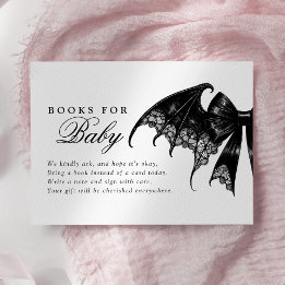 Tarjeta De Recepción Libros de Elegante Gótic para el Baby Shower del B