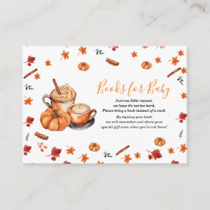 Tarjeta De Recepción Libros de especias de calabaza de Baby Shower para