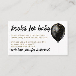 Tarjeta De Recepción Libros de fiesta con lunares y globos brillantes p