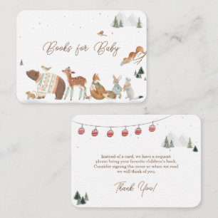 Tarjeta De Recepción Libros de Fiesta de Bebé Bosque Animales de Bosque