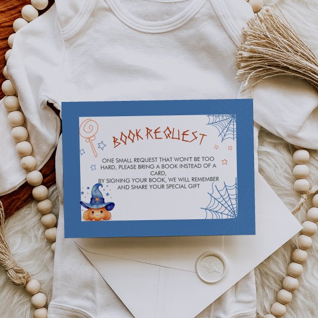 Tarjeta De Recepción Libros de fiesta de bebé de Halloween para bebé (Subido por el creador)