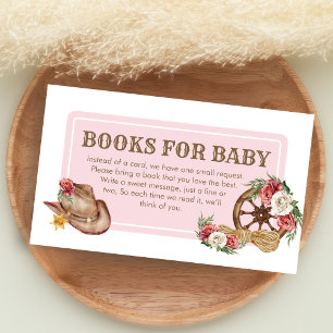 Tarjeta De Recepción Libros de fiesta de bebé vaquera para bebé