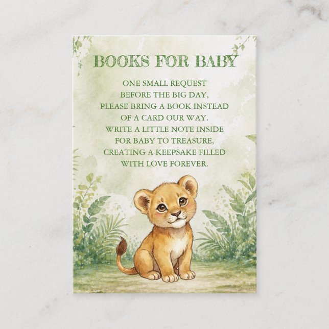 Tarjeta De Recepción Libros de fiesta de bebé Wild One para bebé (Anverso)