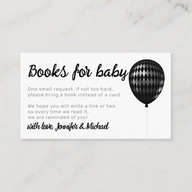 Tarjeta De Recepción Libros de fiesta de globos de diamantes brillantes (Anverso)