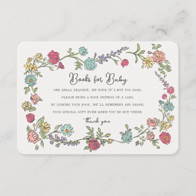 Tarjeta De Recepción Libros de Fiesta de verano para Baby Shower Insert (Anverso)