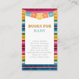 Tarjeta De Recepción Libros de Fiesta Mexicanos para Baby Shower