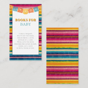 Tarjeta De Recepción Libros de Fiesta Mexicanos para Baby Shower